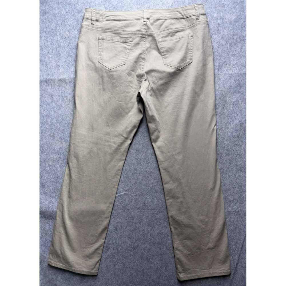 BANDOLINO Mandie Women Jeans Pants Size 18 38x29.5 Straight‎ Leg Khaki Stretch